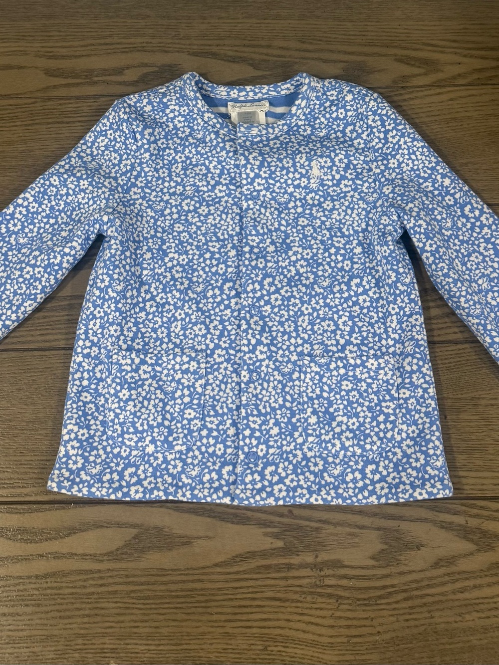 Ralph Lauren Blue Reversible girls Cardigan 24 months New without tags